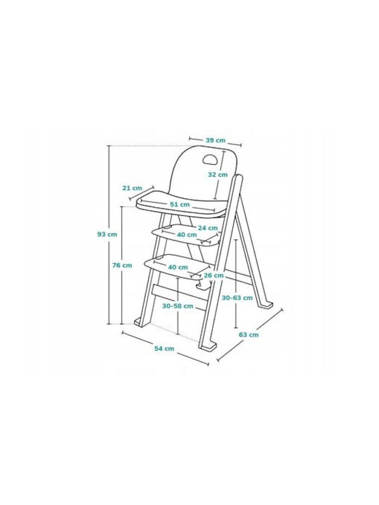 Lionelo Floris Baby Highchair 3 in 1 with Adjustable Height Natural