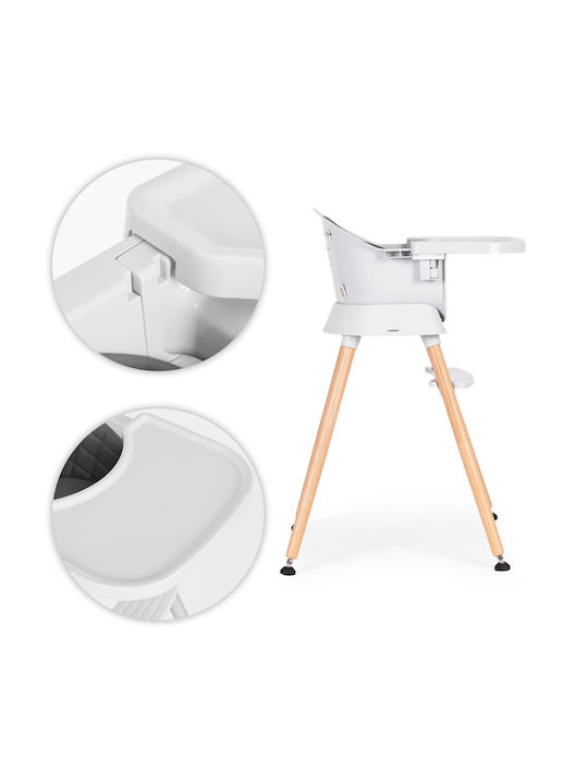 Ecotoys Baby Highchair 3 in 1 with Adjustable Height Gray