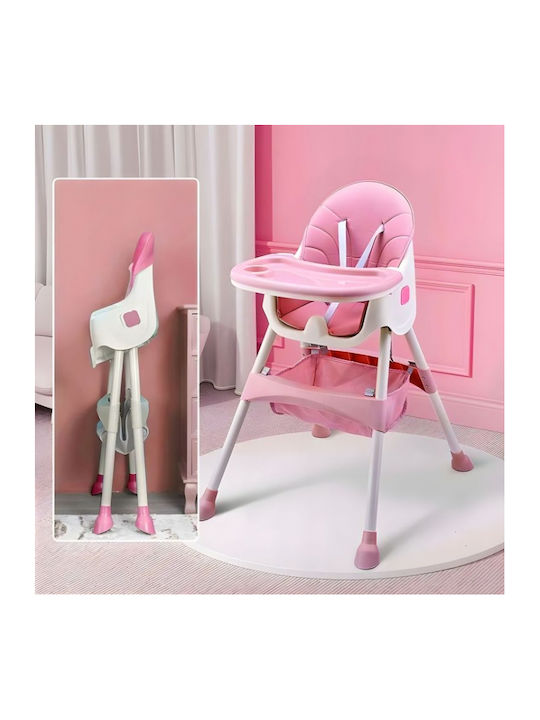 Ecotoys Klappbarer Baby Hochstuhl Pink