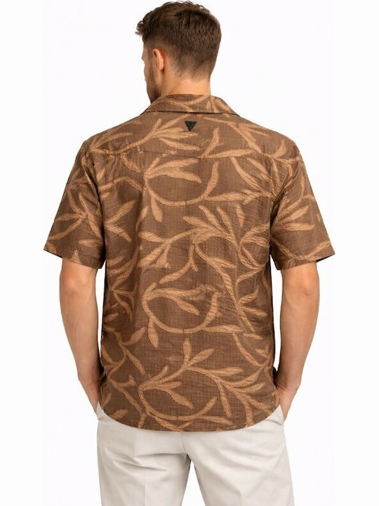 Shirt Short Sleeve Men's Shirt Brown