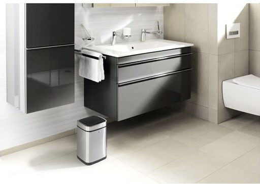 Durable Durable Metallic Waste Bin with Sensor Silver 6L