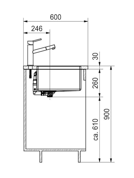 Franke Box Bxx Ένθετος Νεροχύτης Inox Brushed Μ38xΠ45cm Γκρι