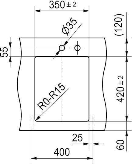 Franke Box Bxx Chiuvetă Drop-In Inox Periat 38x45cm Gri
