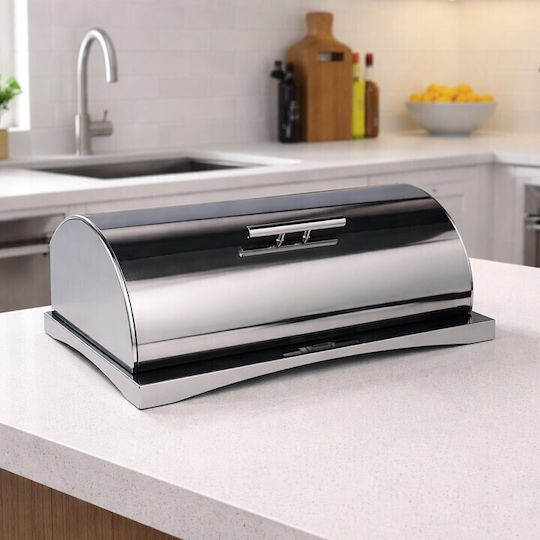 Кутия за хляб с капак Inox Сребриста Кутия за хляб с капак Inox Сребриста