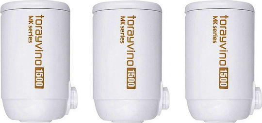 Toray Water Filter Replacement for Faucet made of Activated Carbon Torayvino 0.1 μm 3pcs