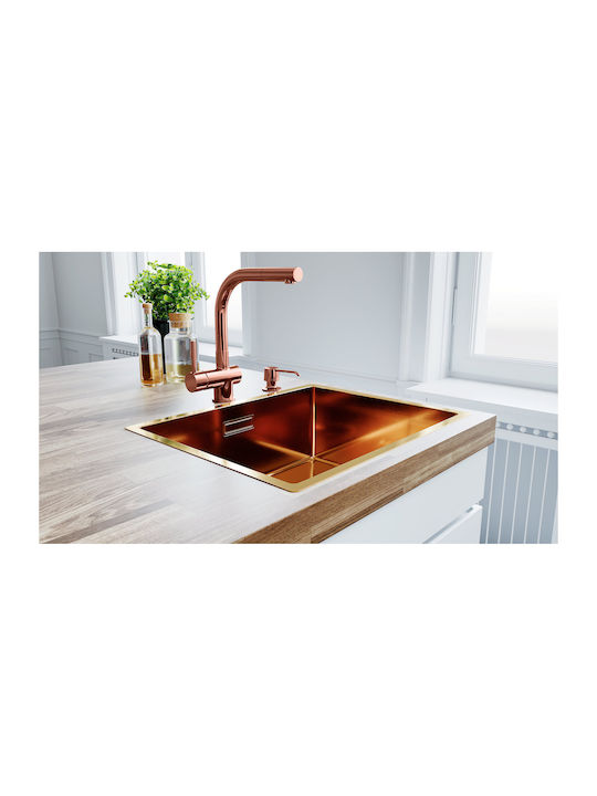 Globalo Unterbau Küchenspüle Inox M44xB54cm Graue