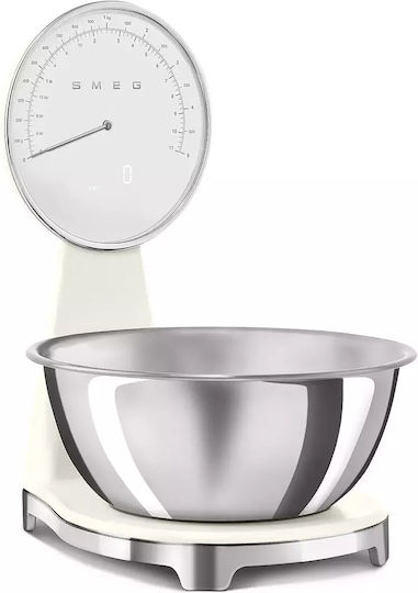 Smeg Ψηφιακή Ζυγαριά Κουζίνας με Κάδο έως 5kg Μπεζ