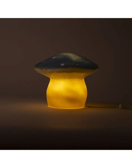 Egmont Led Kids Decorative Lamp Mushroom Medium Blue 26x26x20εκ.