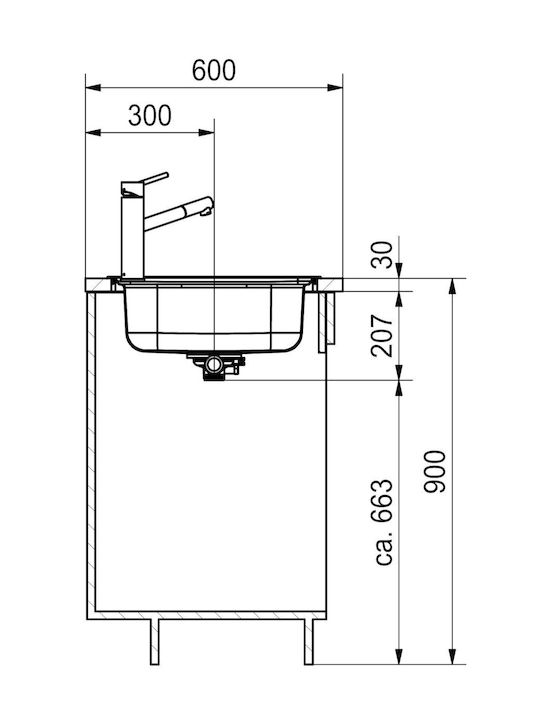 Franke Eingebauter Küchenspüle Inox M50xP62cm Graues