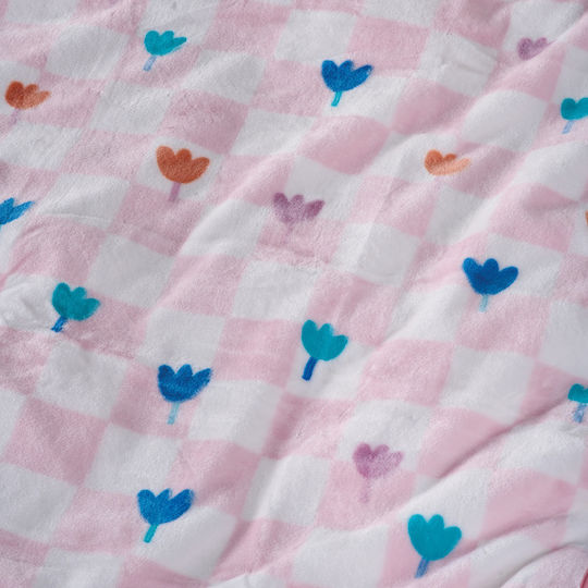 Kentia Κουβέρτα Βελουτέ Beggy Beggy Pink 220x160εκ.