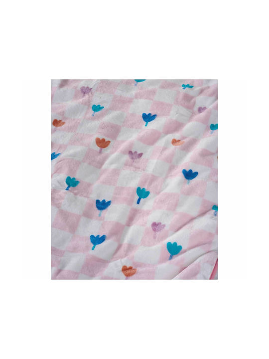 Kentia Κουβέρτα Βελουτέ Beggy Beggy Pink 220x160εκ.