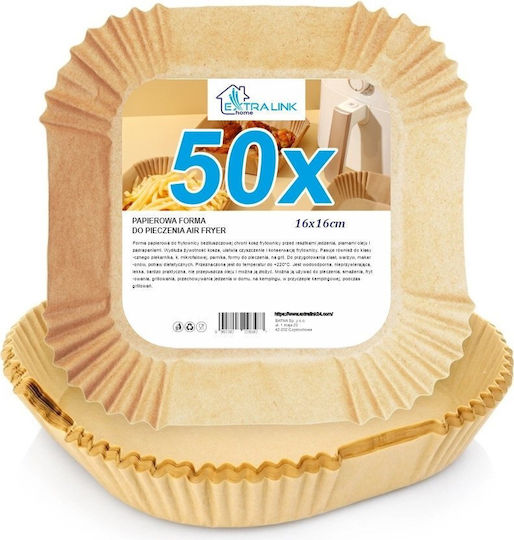 Extralink Non-stick Papers for Air Fryer 16x16cm 50pcs