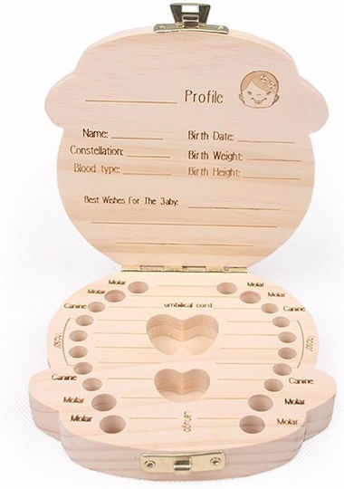 Baby Tooth Box made of Wood for Girl