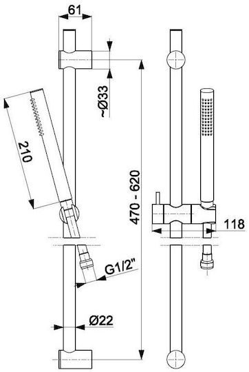 KFA Handbrausen mit Telefon und Spirale