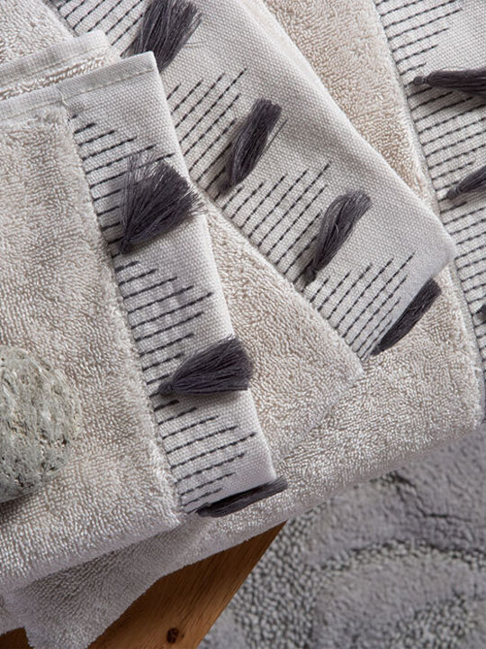 Nef-Nef Homeware Комплект Хавлиени Кърпи 3 Бр Momentum Сив Тегло 500гр/м²
