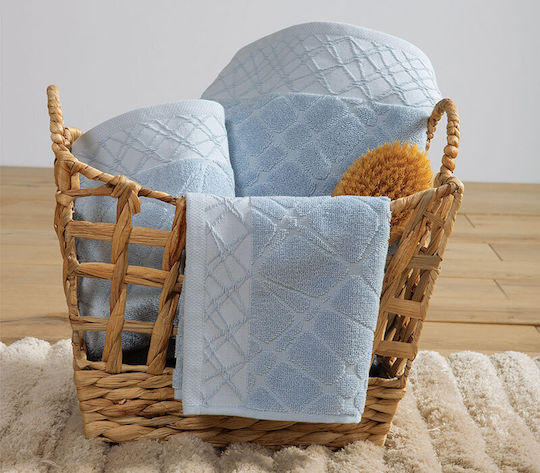 Nef-Nef Homeware Πετσέτα Χεριών Breylo 30x50εκ. Blue Βάρους 550gr/m²