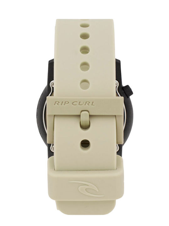 Rip Curl Cambridge Silicone 2.0 Ceas Barbatesc cu Baterie cu Curea din Cauciuc Bej