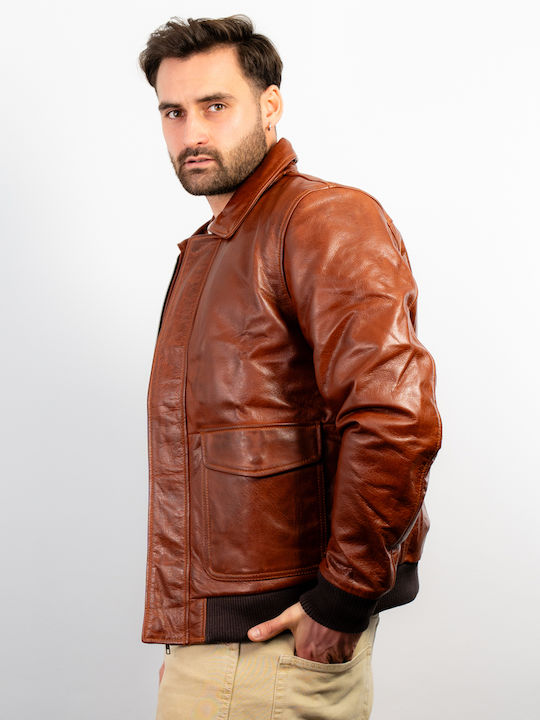 Leder Jacke Braun
