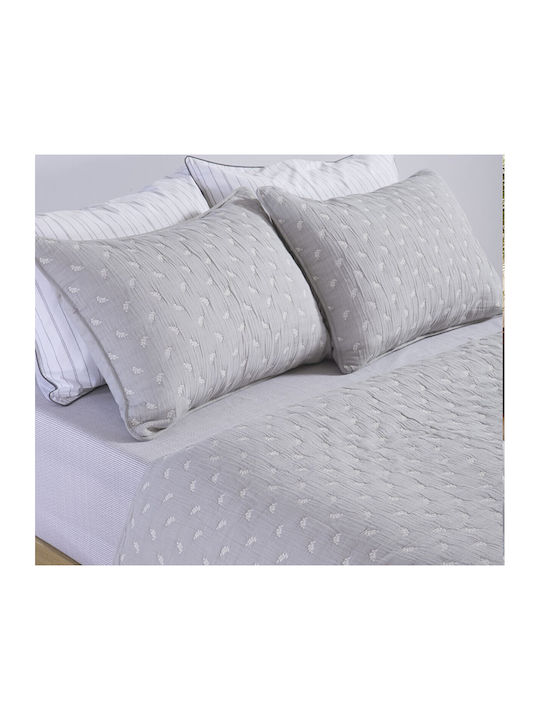 Nef-Nef Homeware Surreal Κουβερλί Υπέρδιπλο Βαμβακερό Γκρι 230x240cm