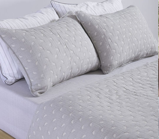 Nef-Nef Homeware Surreal Coverlet Double Cotton Gray 230x240cm
