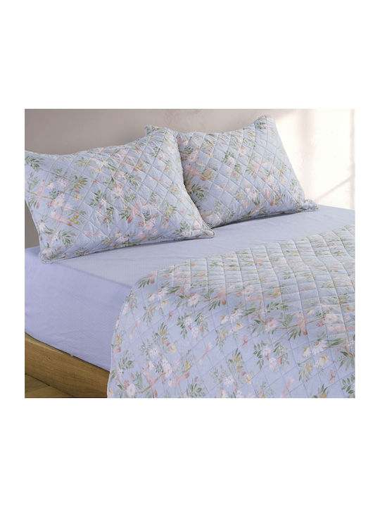 Nef-Nef Homeware Dreamel Tagesdecken Halbdoppel Microfiber Blauen 180x240cm