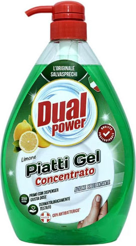 Dual Power Υγρό Πιάτων με Άρωμα Λεμόνι 1lt