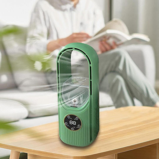 Ventilator USB Cu Apă și Iluminare Fără Lamele Verde ZK11603QWS32VERDE