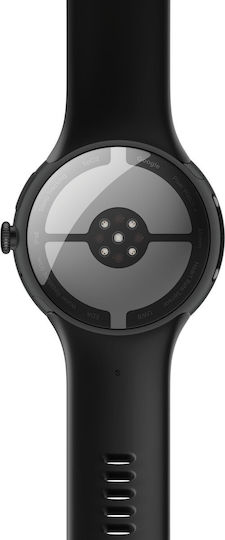 Google Pixel Watch 4 Aluminium 45mm με Παλμογράφο (Matte Black Aluminium Case/Obsidian Active Band)
