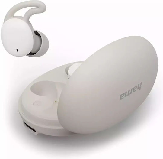 HAMA Spirit Calm In ear Bluetooth хендсфри Слушалки с Кутийка за Зареждане Бял