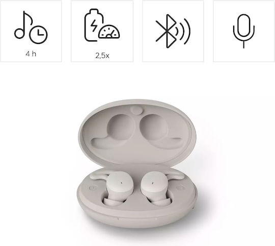HAMA Spirit Calm In ear Bluetooth хендсфри Слушалки с Кутийка за Зареждане Бял