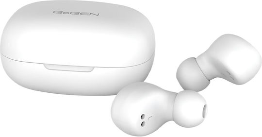 GoGEN CREW evo 2 In ear Bluetooth хендсфри Слушалки с Устойчивост на Пот и Кутийка за Зареждане Бял