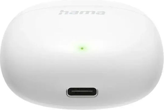 HAMA Action One Earbud Bluetooth Handsfree Earphones with Charging Case White