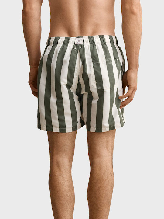 Gant Swim Men's Swimwear Shorts Green Striped