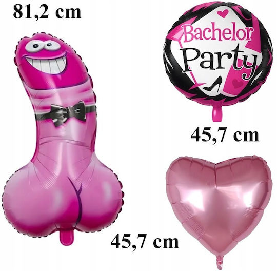 Set 5 Baloane Inimi Folie Roz