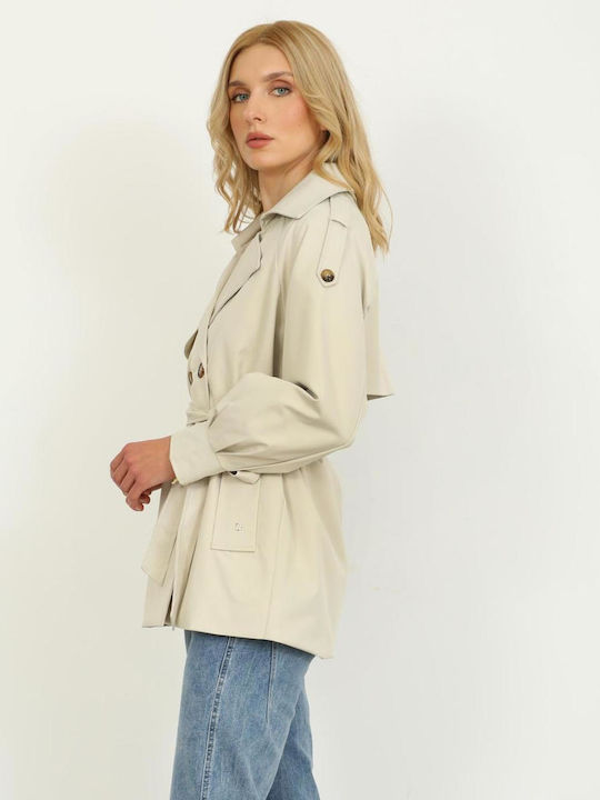 Damenmäntel Beige Gabardine