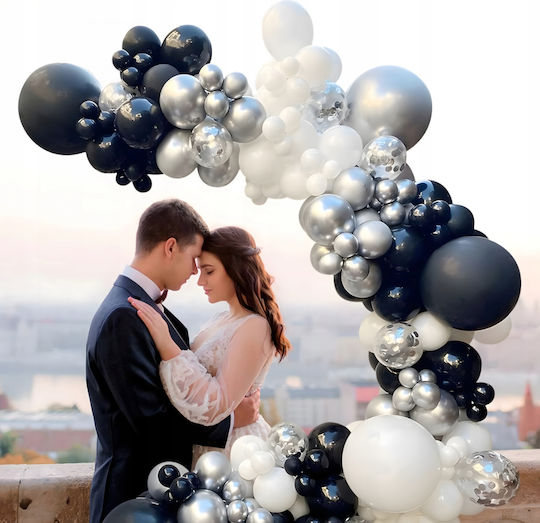 Zusammensetzung mit 20 weißen Luftballons