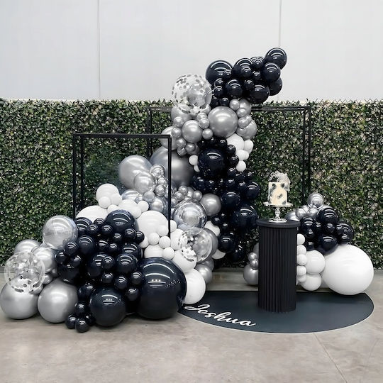 Zusammensetzung mit 20 weißen Luftballons