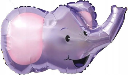 Set 5 Baloane Rotunde Zi De Naștere Folie Gri Jumbo 98cm