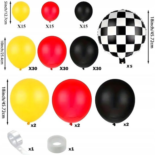 Compoziție Cu 148 Baloane Multicolore Zi De Naștere