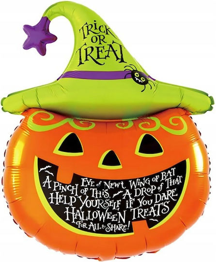 Set 5 Baloane Halloween Folie Portocalii