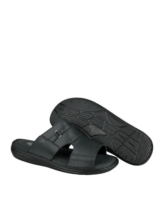 Leather Men's Sandals In Black Colour