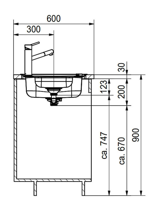 Franke Ένθετος Νεροχύτης Inox Μ100xΠ50cm Γκρι