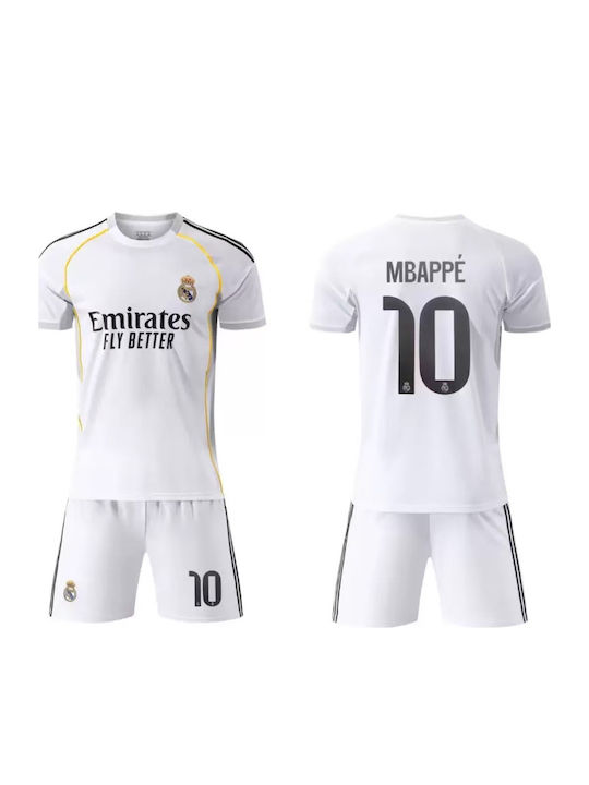 King Παιδικό Σετ Εμφάνισης Ποδοσφαίρου Mbappe “10” Real Madrit