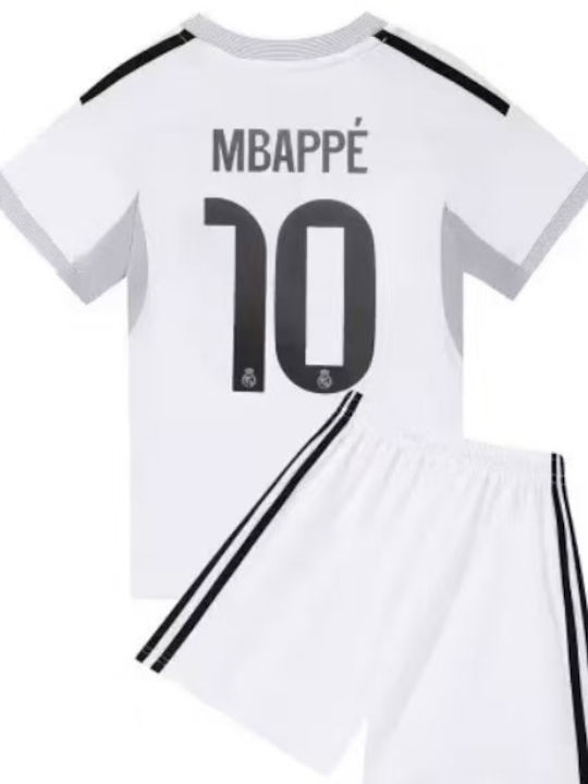 King Παιδικό Σετ Εμφάνισης Ποδοσφαίρου Mbappe “10” Real Madrit