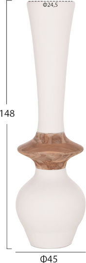 HomeMarkt Set Decorative Floor Vases Concrete Nebula Brown 3pcs