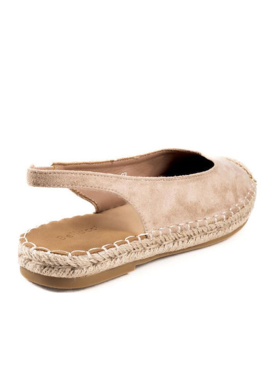 Suede Women's Espadrilles in Beige Colour