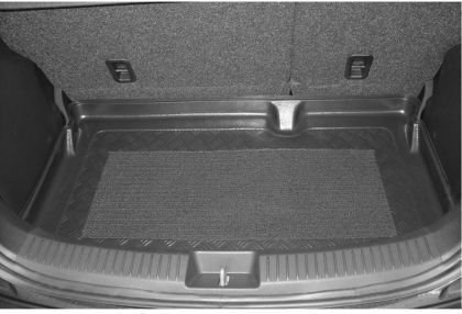Aristar Trunk Mat Tray Type for Kia Mini Mazda 2 Subaru Mini 2007 2015 Black
