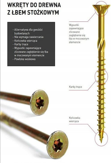 Koelner Ξυλόβιδα με Διάμετρο M3.5 και Μήκος 30mm