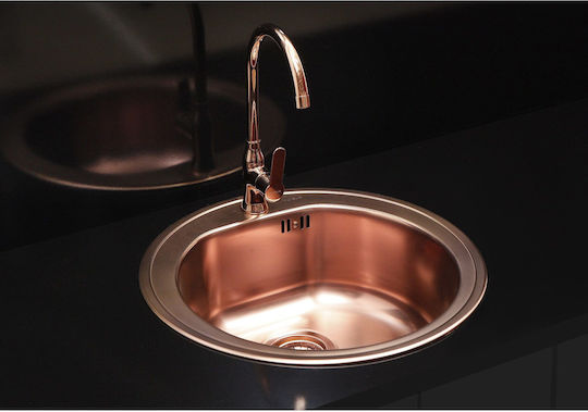 Alveus Drop-In Küchenspüle Inox M51xB51cm Rosa