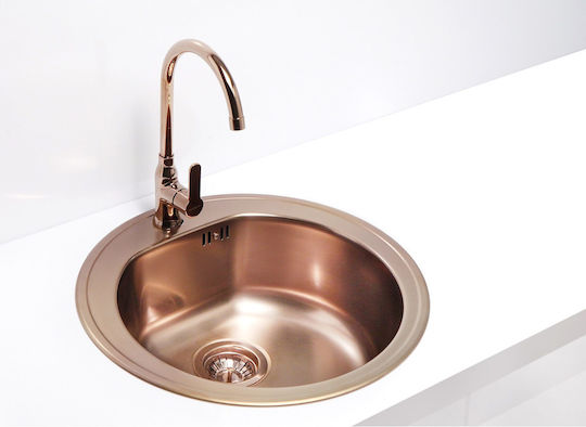 Alveus Drop-In Küchenspüle Inox M51xB51cm Rosa